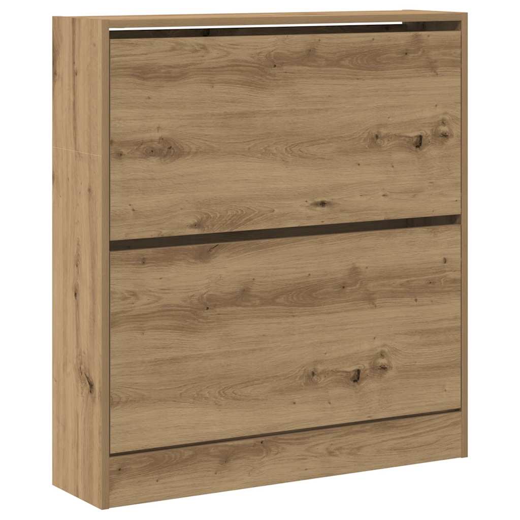 Cipőszekrény tárolóval Füstölt tölgy 80 x 21 x 87.5 cm Faanyag