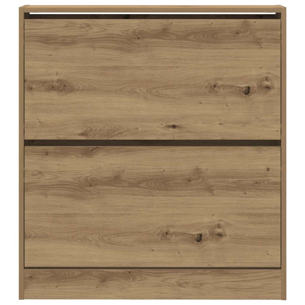 Cipőszekrény tárolóval Füstölt tölgy 80 x 21 x 87.5 cm Faanyag