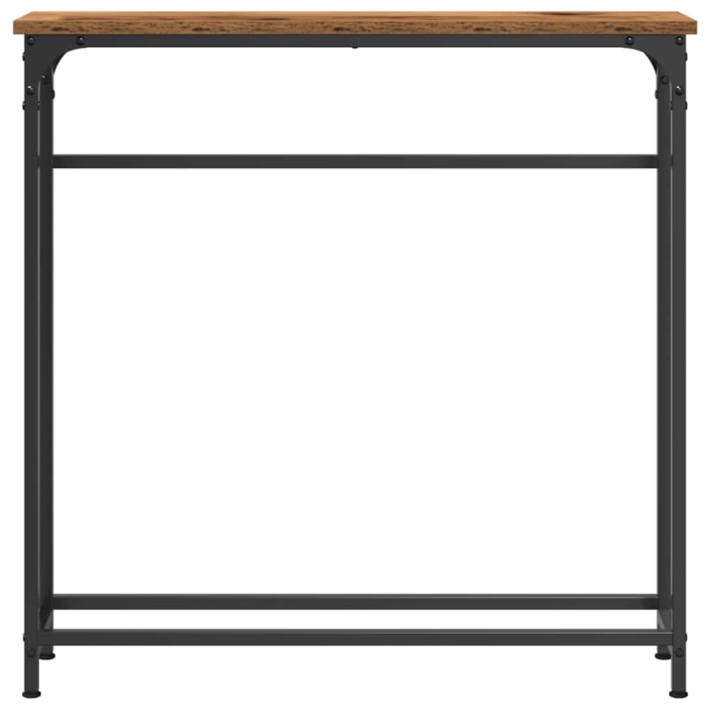 Konzolasztal Öreg fa 75 x 19.5 x 75 cm Műgyantás fa és fém