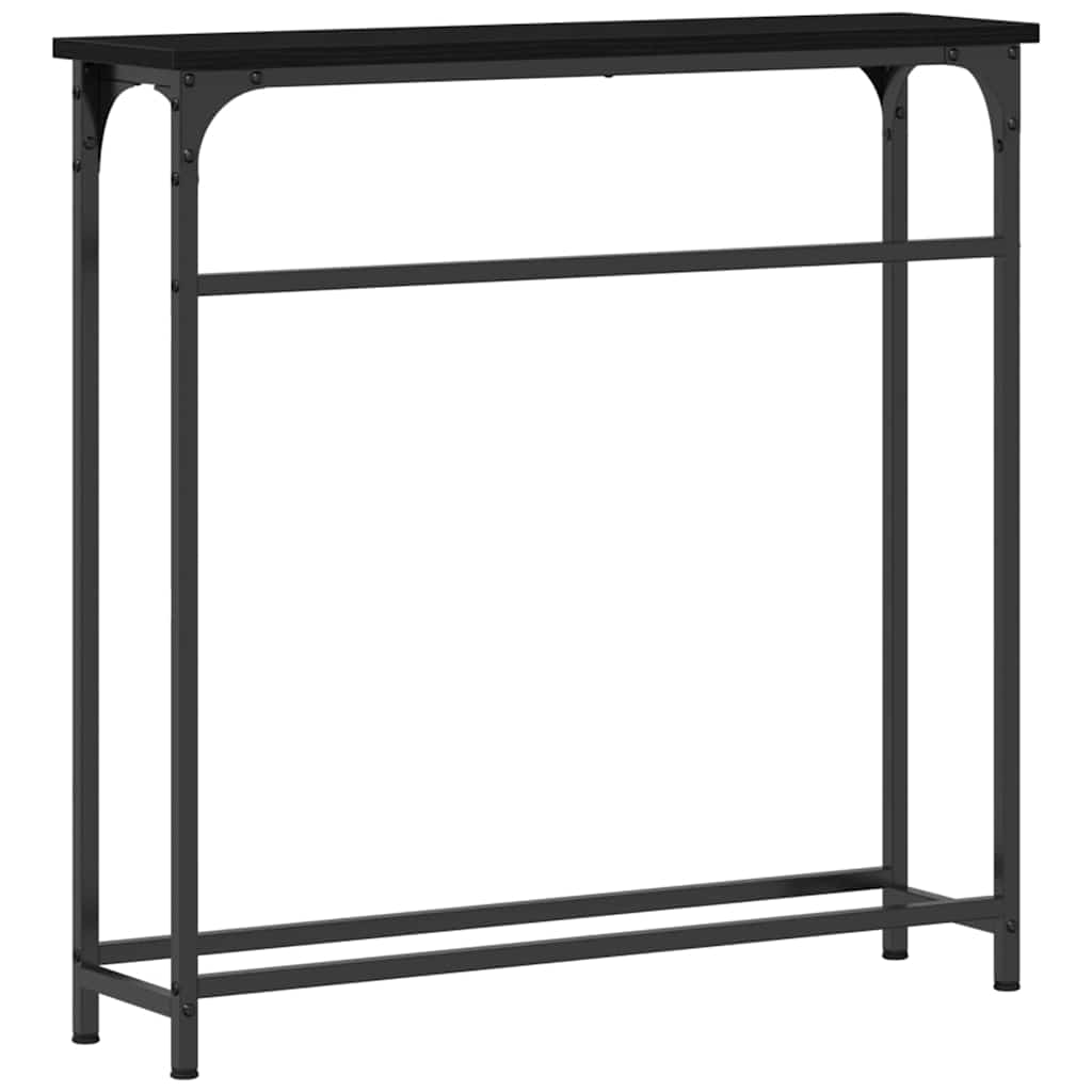 Konzolasztal Musta tammi 75 x 19.5 x 75 cm Műgyantás fa és fém