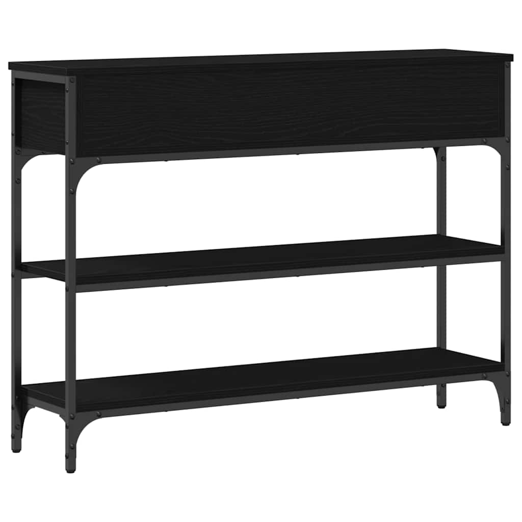 Konzolasztal Musta tammi 100 x 25 x 75 cm Műgyantás fa és fém