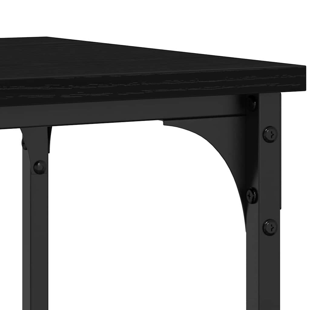 Konzolasztal Musta tammi 100 x 35 x 75 cm Műgyantás fa és fém