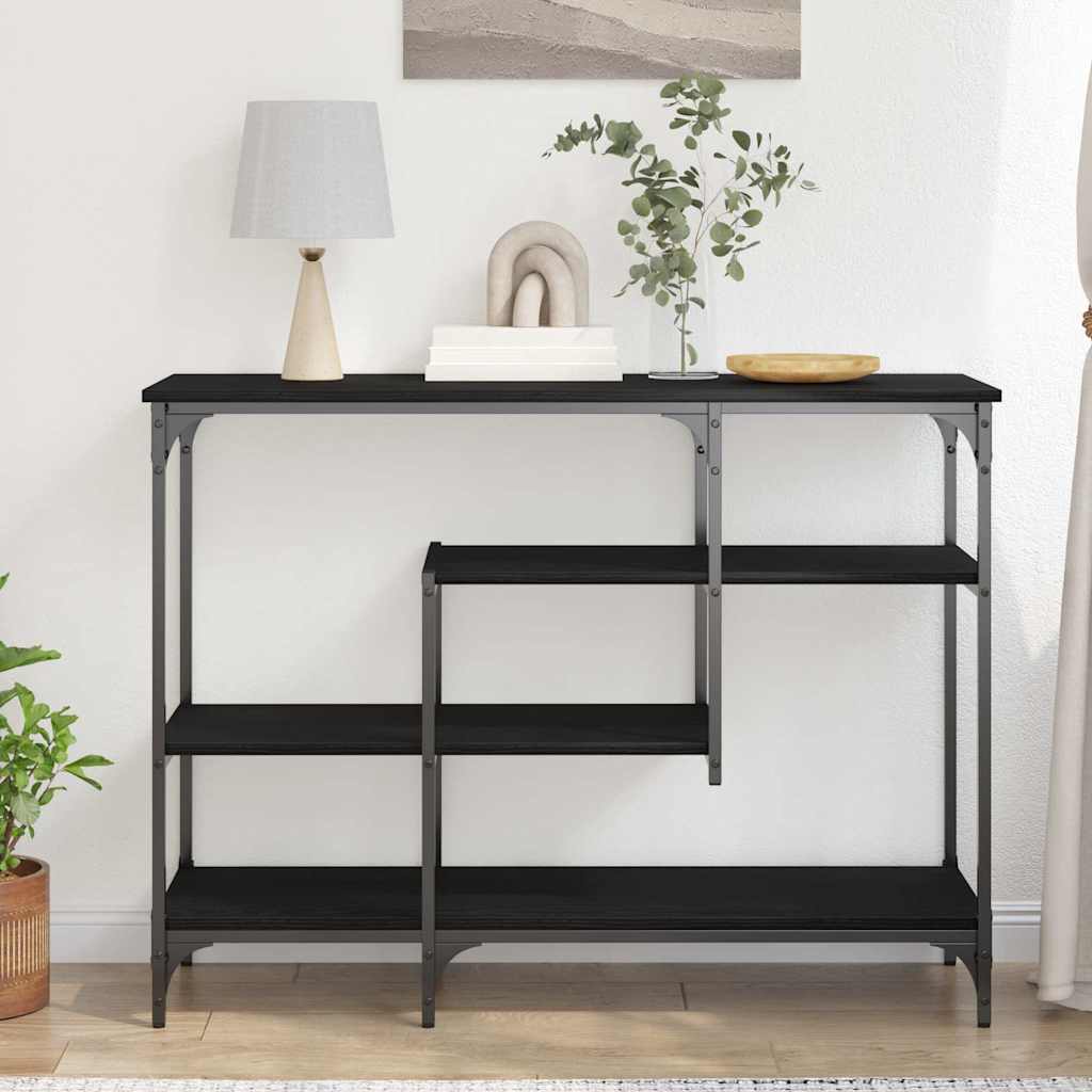 Konzolasztal Musta tammi 100 x 35 x 75 cm Műgyantás fa és fém
