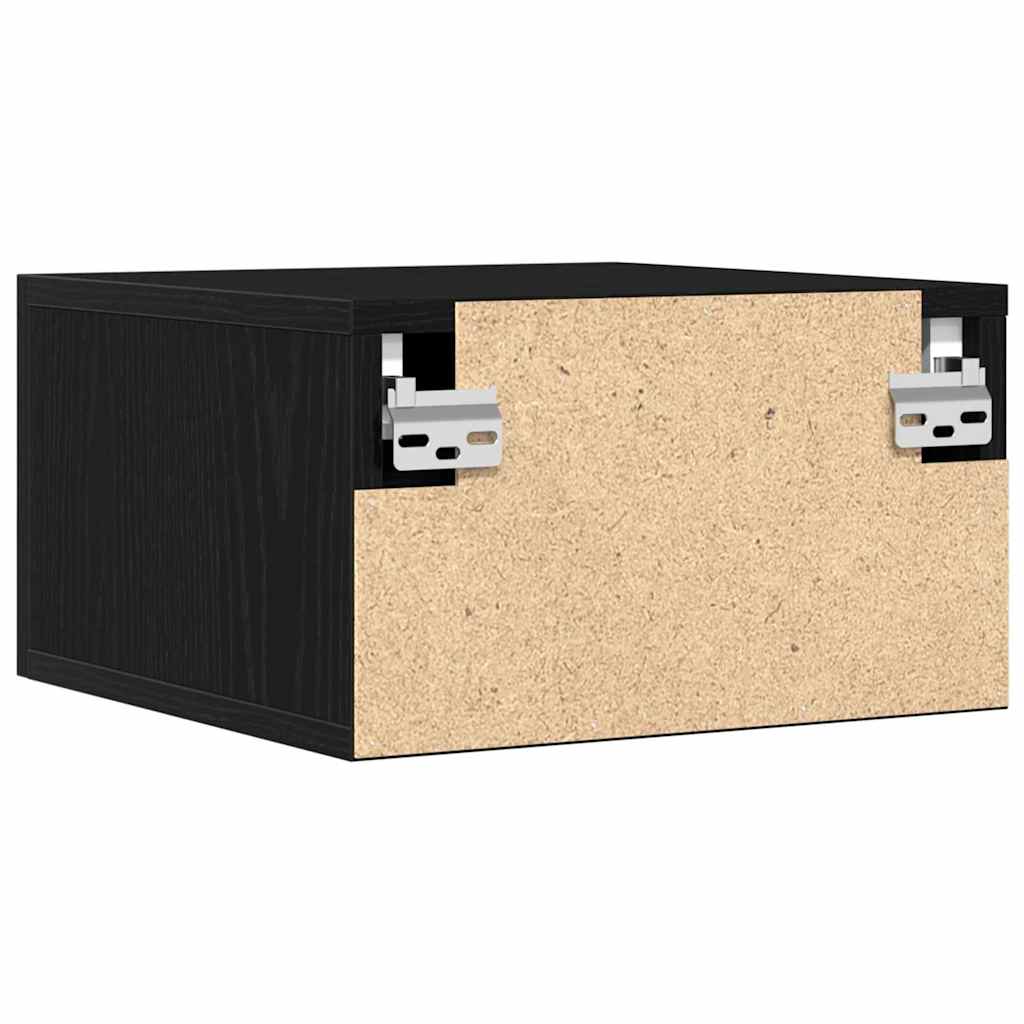 Éjjeliszekrény 2 pcs Musta tammi 35 x 35 x 20 cm Faanyag