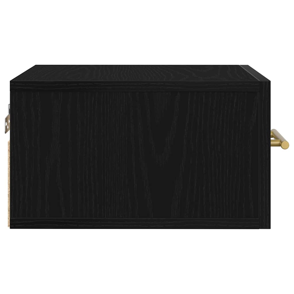 Éjjeliszekrény 2 pcs Musta tammi 35 x 35 x 20 cm Faanyag