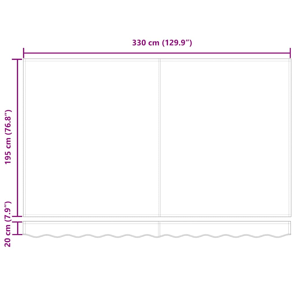 Behúzható napellenző Piros 350 x 200 cm Poliészter és fém