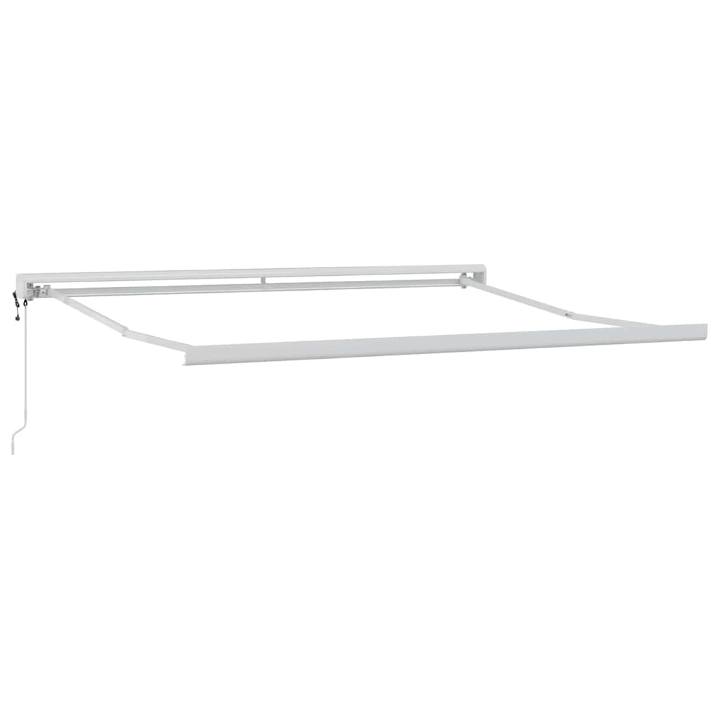 Behúzható napellenző Kék és fehér 300 x 250 cm Szövet, Fém