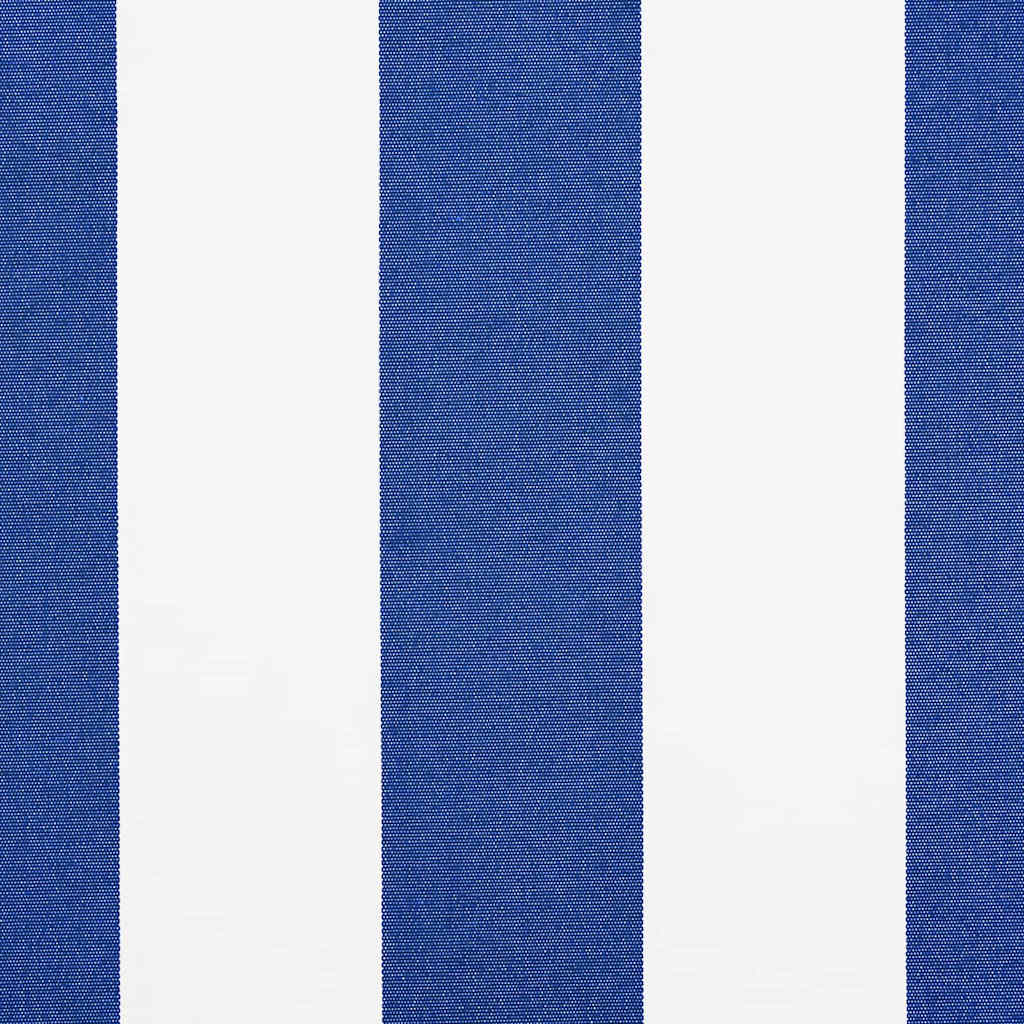 Behúzható napellenző Kék és fehér 300 x 250 cm Szövet, Fém