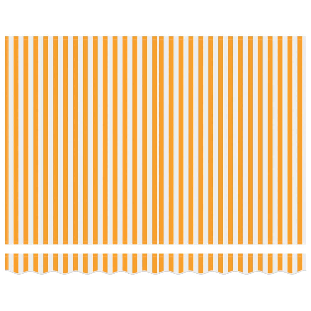 Behúzható napellenző Sárga és fehér 300 x 250 cm Szövet, Fém