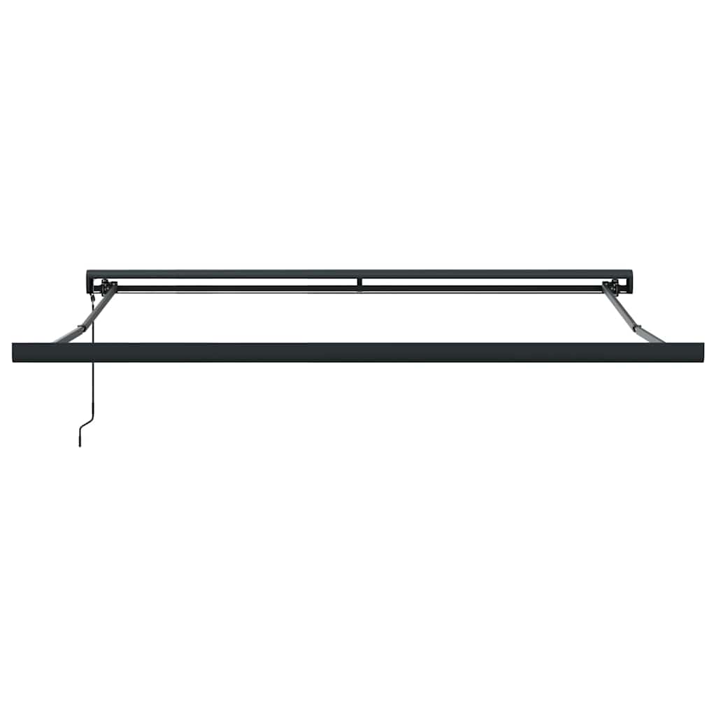 Behúzható napellenző Sárga és fehér 300 x 250 cm Szövet, Fém