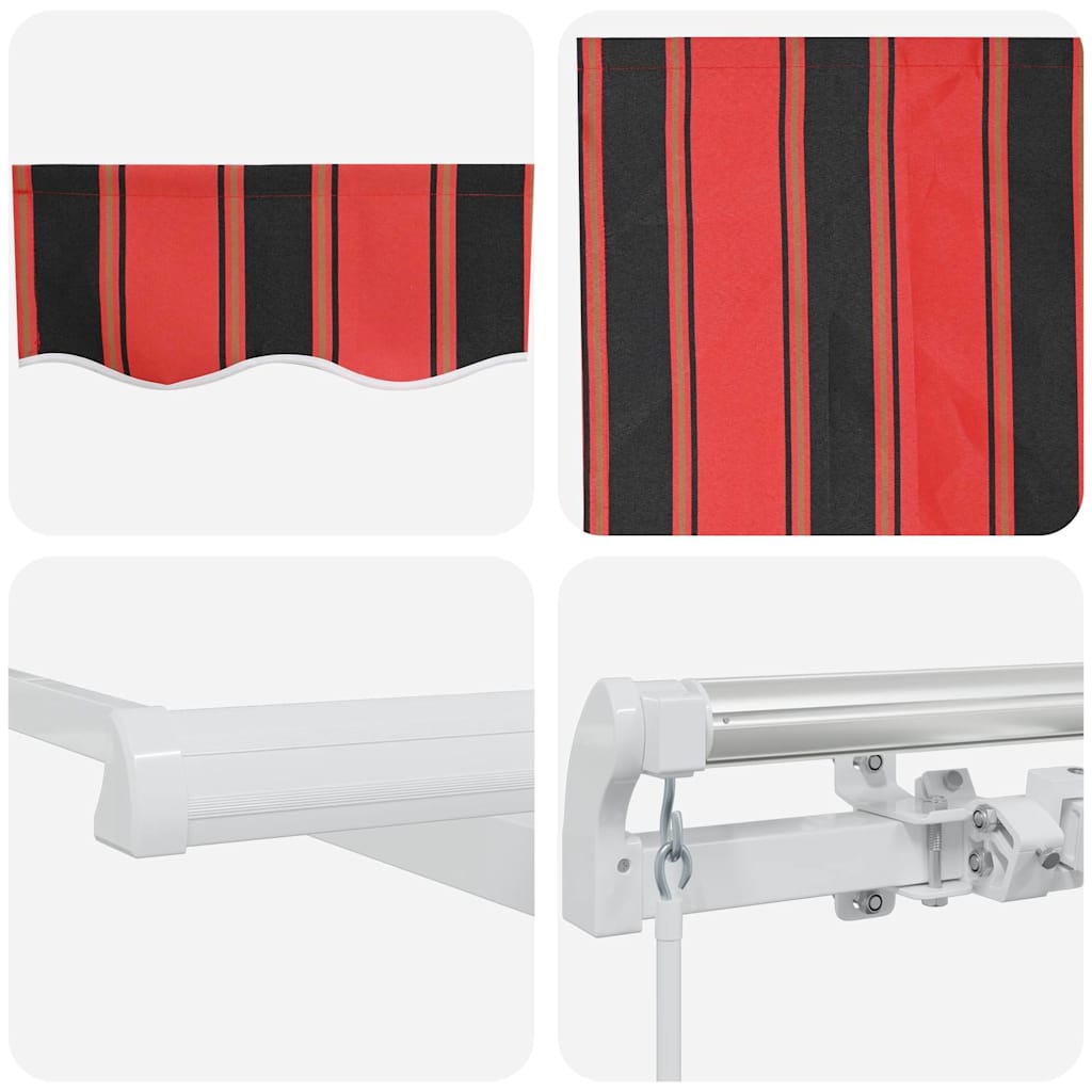 Behúzható napellenző Csíkos Narancs és Barna 300 x 250 cm
