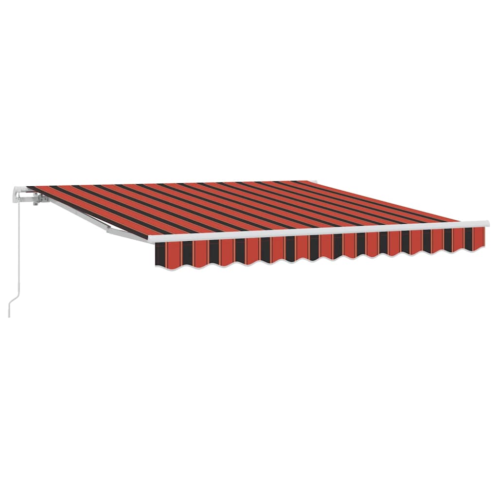 Behúzható napellenző Csíkos Narancs és Barna 300 x 250 cm