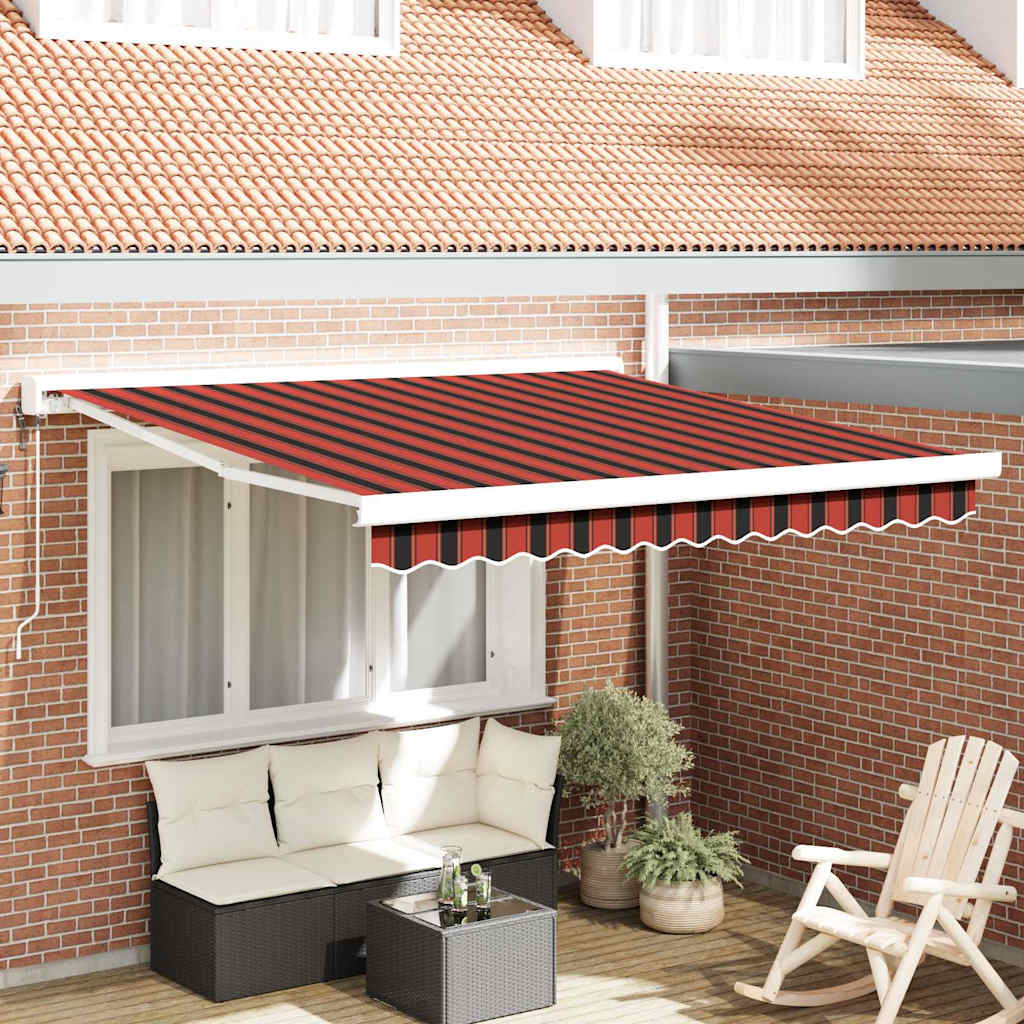 Behúzható napellenző narancssárga és barna 300 x 250 cm