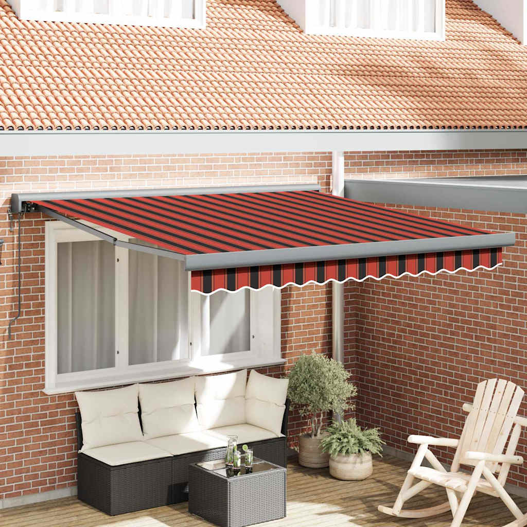 Behúzható napellenző narancssárga és barna 300 x 250 cm