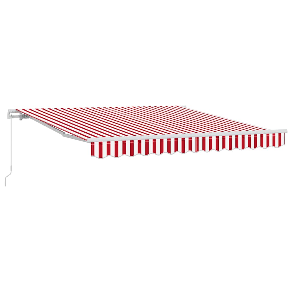 Behúzható napellenző Csíkos Piros és Fehér 300 x 250 cm