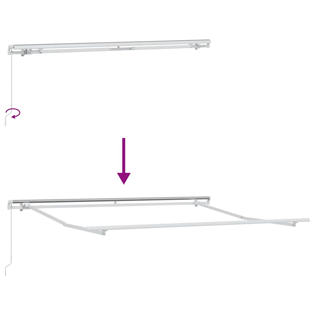 Behúzható napellenző Csíkos Piros és Fehér 300 x 250 cm