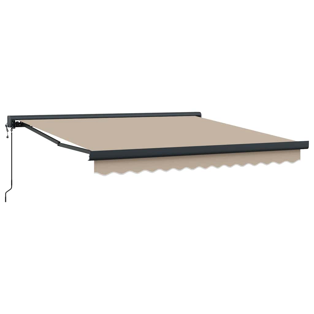 Behúzható napellenző Bézs 300 x 250 cm Szövet, Fém