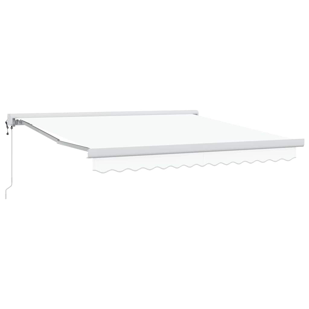 Behúzható napellenző Fehér 300 x 250 cm Szövet, Fém