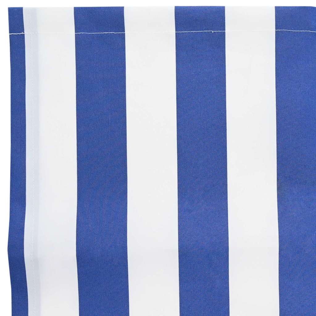 Behúzható napellenző Kék és fehér 350 x 250 cm Szövet, Fém