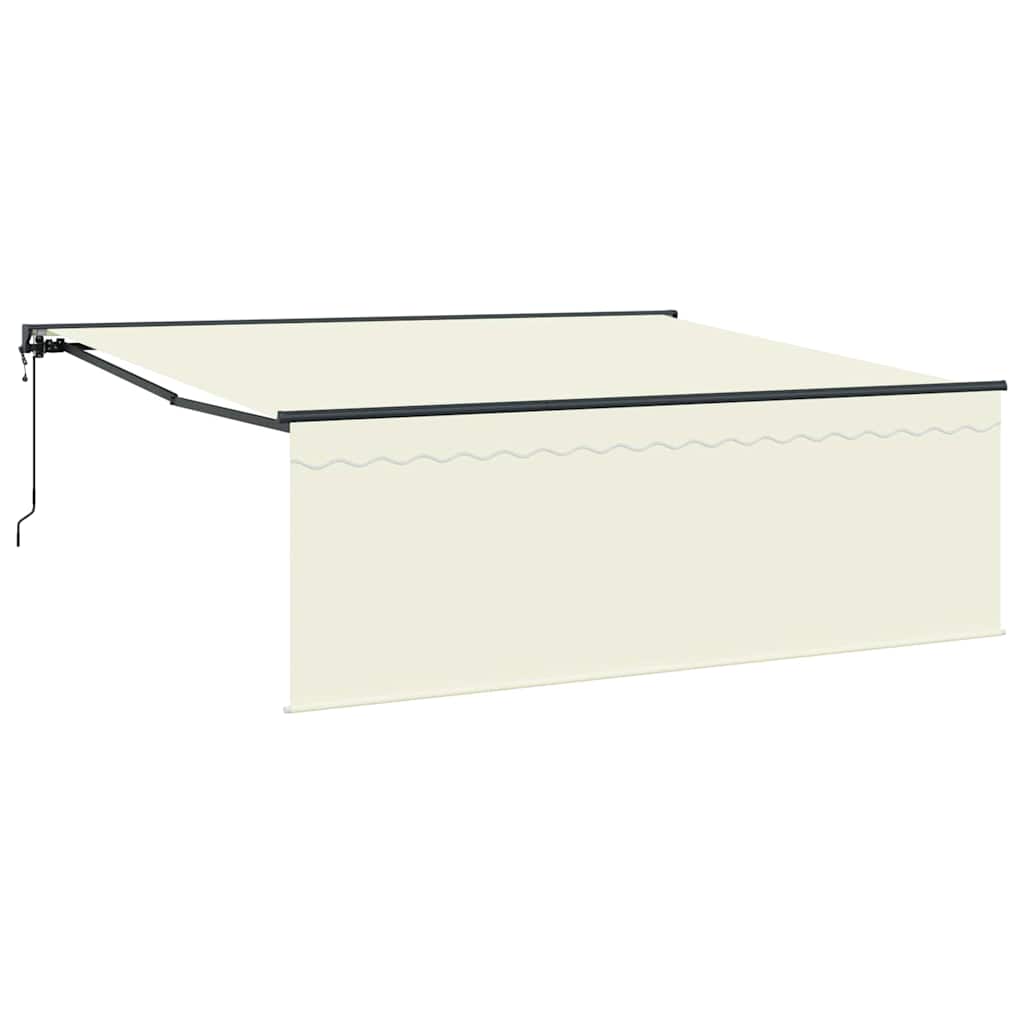 Behúzható napellenző Krém 350 x 250 cm Szövet, Fém