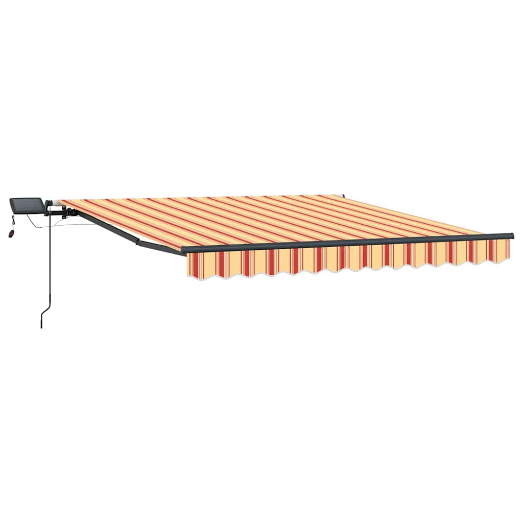 Behúzható napellenző sárga és narancssárga 350 x 250 cm szövet