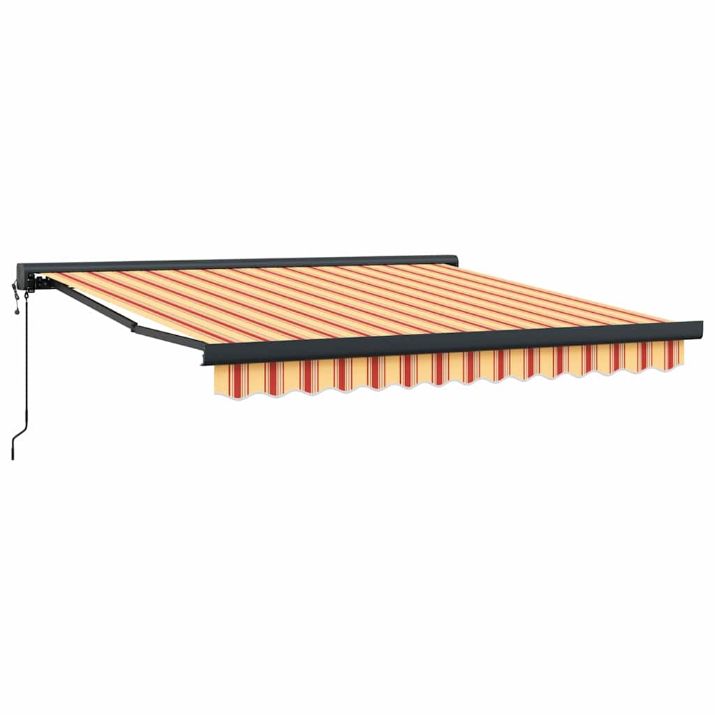 Behúzható napellenző sárga és narancssárga 350 x 250 cm