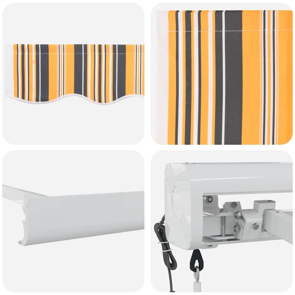 Behúzható napellenző Sokszínű 350 x 250 cm Szövet, Fém