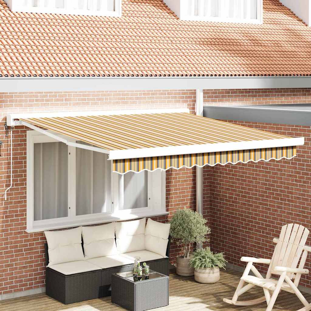 Behúzható napellenző Sokszínű 350 x 250 cm Szövet, Fém