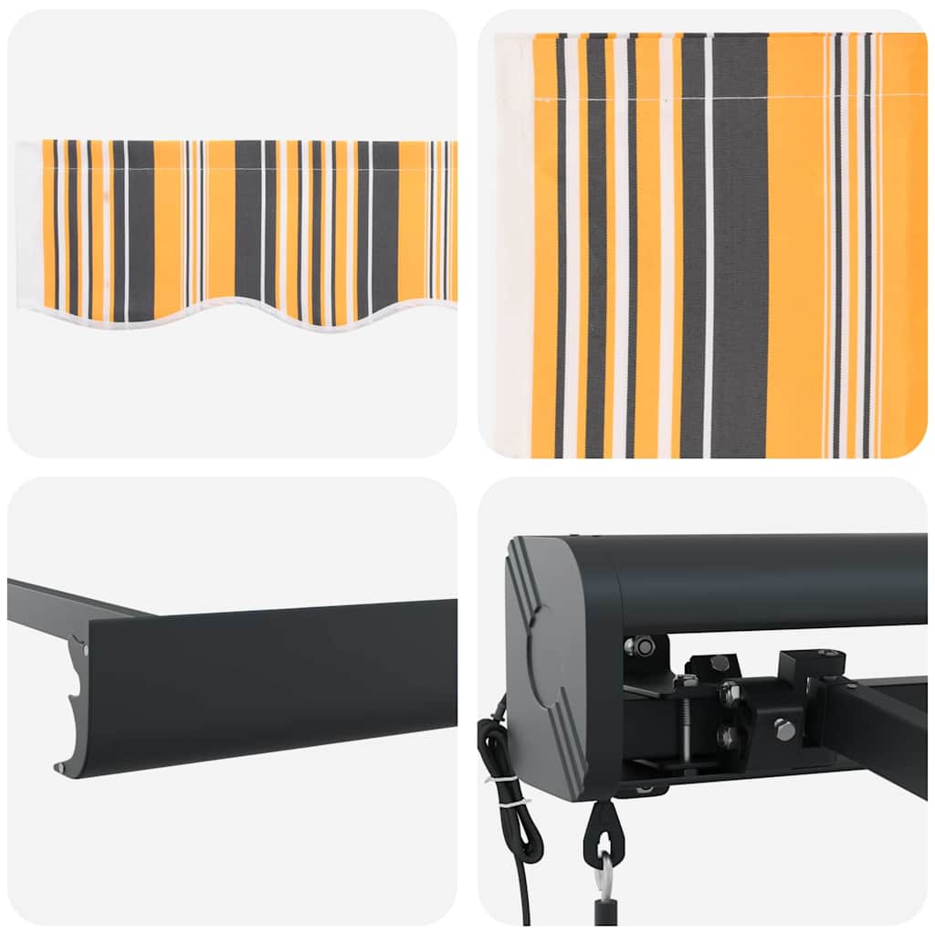 Behúzható napellenző Sokszínű 350 x 250 cm Szövet, Fém