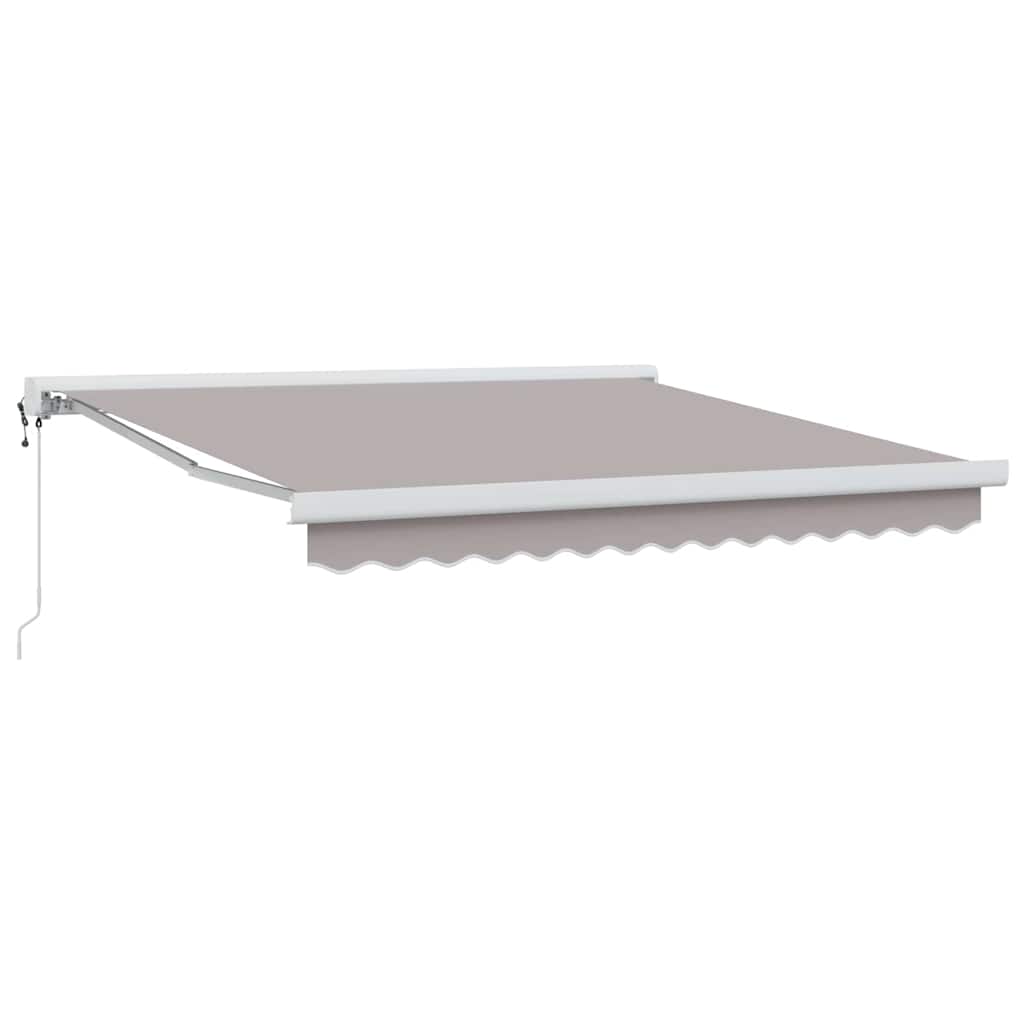 Behúzható napellenző Világosszürke 350 x 250 cm Szövet, Fém
