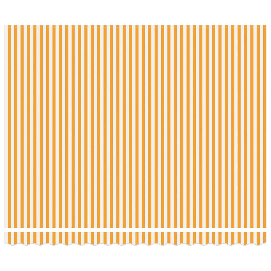Behúzható napellenző Sárga és fehér 400x300 cm szövet