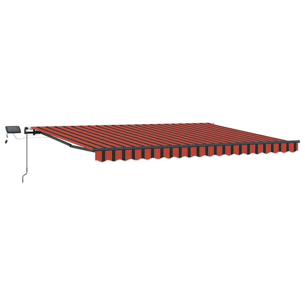 Behúzható napellenző narancssárga és barna 400 ×300 cm szövet