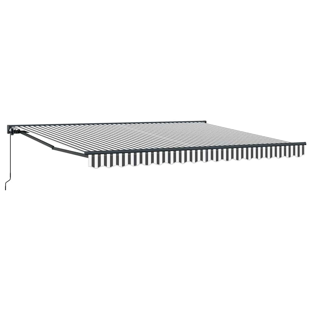 Behúzható napellenző Antracit és Fehér 400x300 cm szövet
