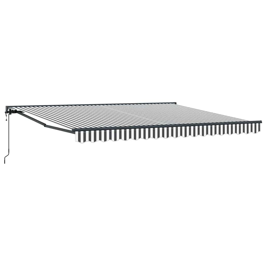 Behúzható napellenző Antracit és Fehér 400x300 cm szövet