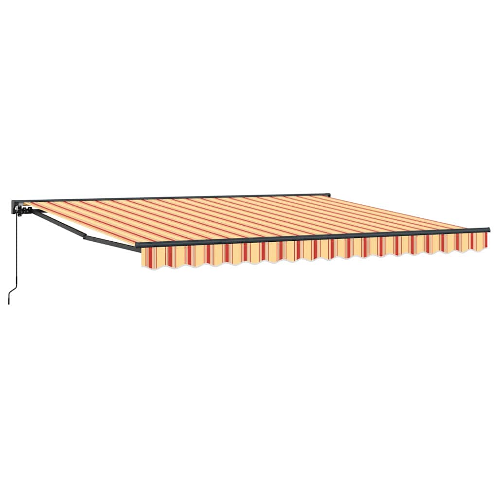Behúzható napellenző Sárga és narancs 400x300 cm szövet