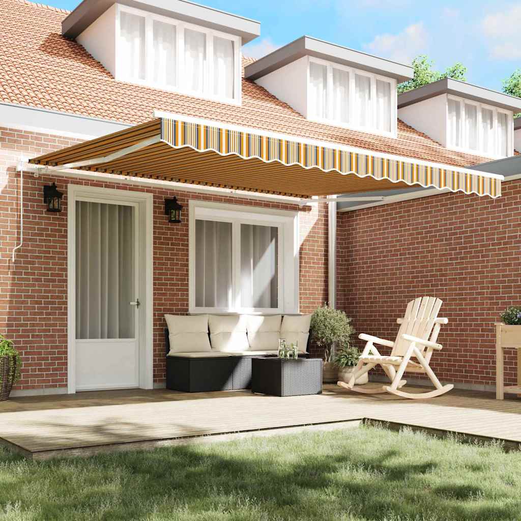 Behúzható napellenző Sokszínű 400 × 300 cm Poliészter