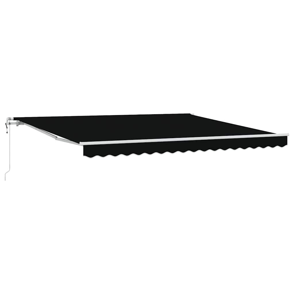 Behúzható napellenző 400 × 300 cm Fekete