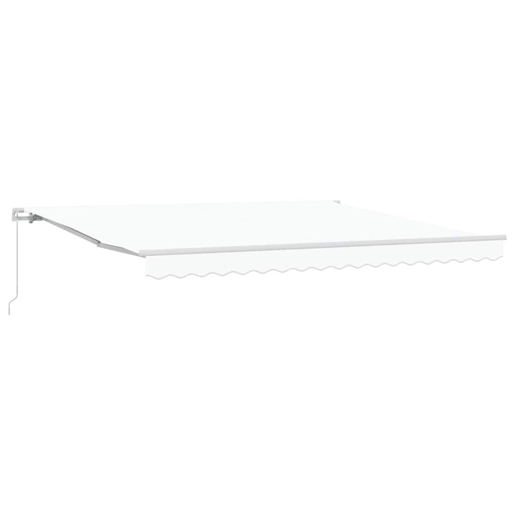 Behúzható napellenző Fehér 400 × 300 cm Poliészter