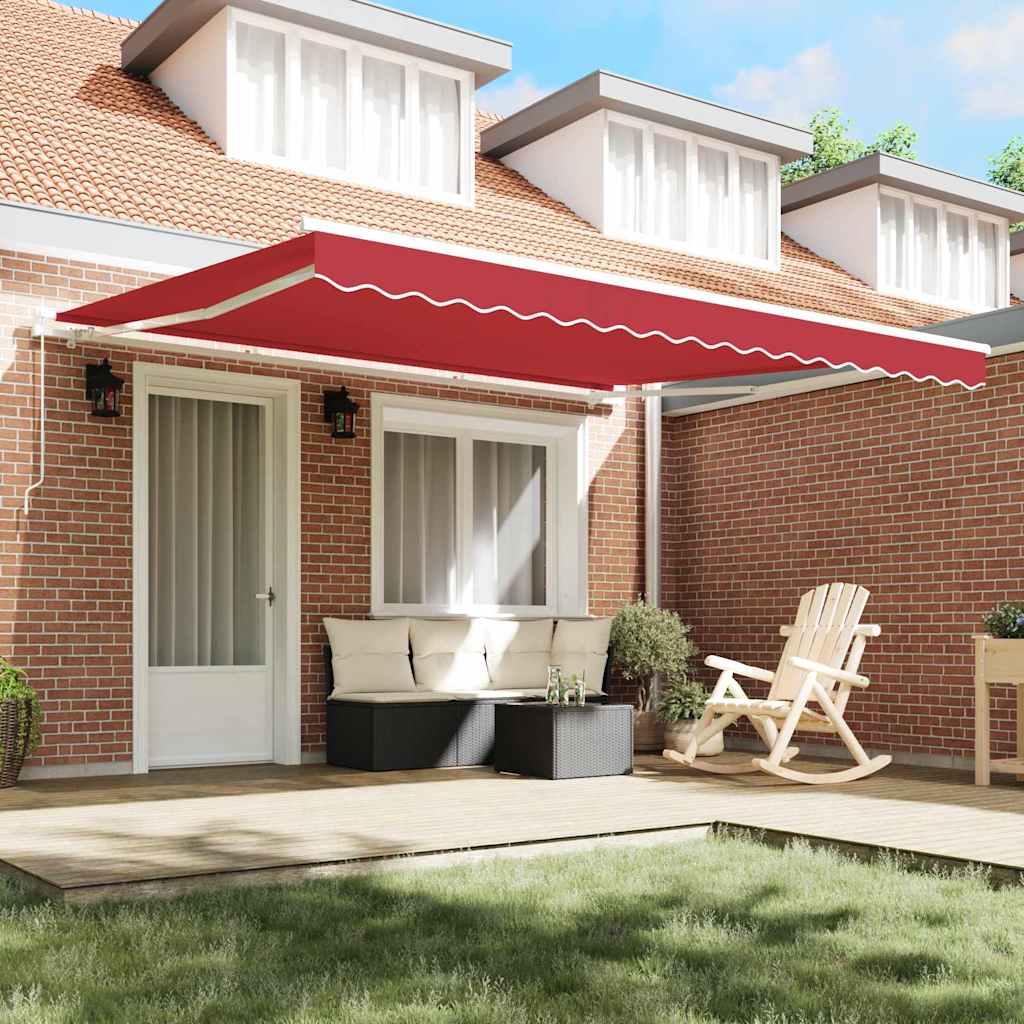 Behúzható napellenző Tenger kék 400 × 300 cm Poliészter