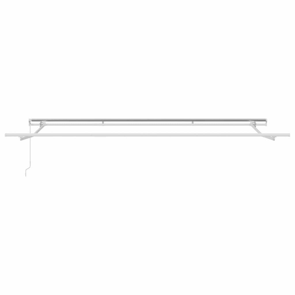 Behúzható napellenző Zöld és fehér 400 × 300 cm Poliészter