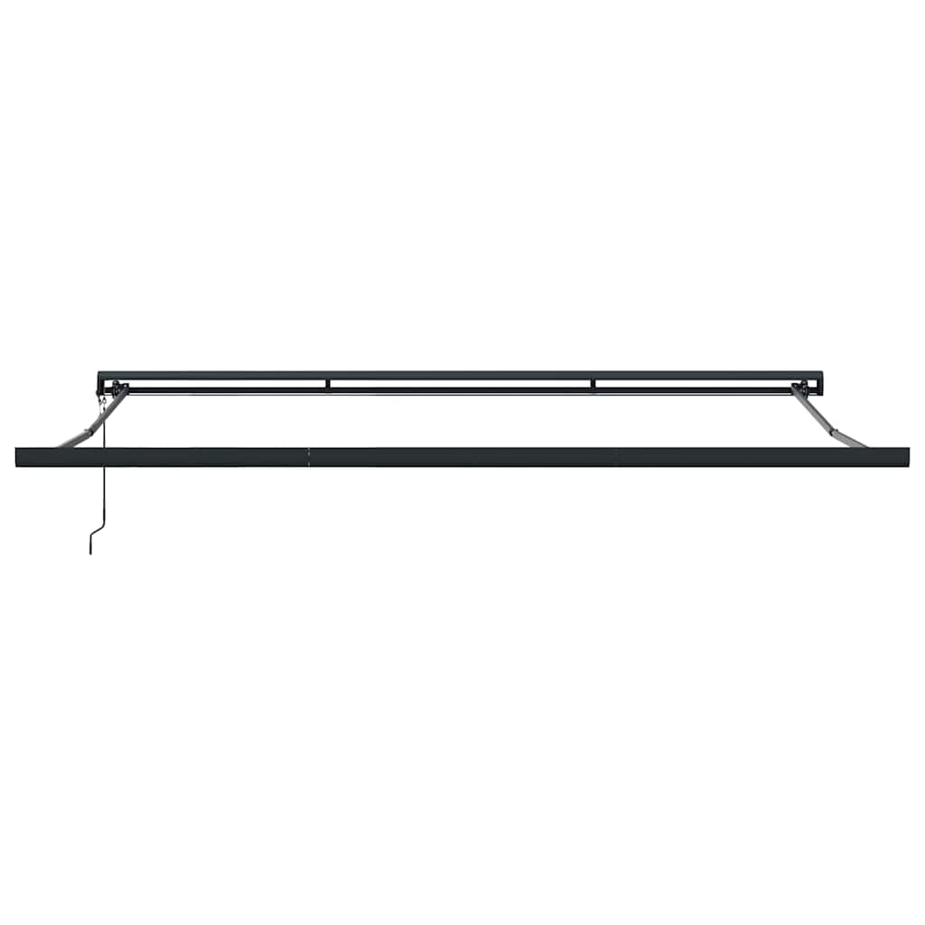 Behúzható napellenző Zöld és fehér 400 × 300 cm Szövet, Fém