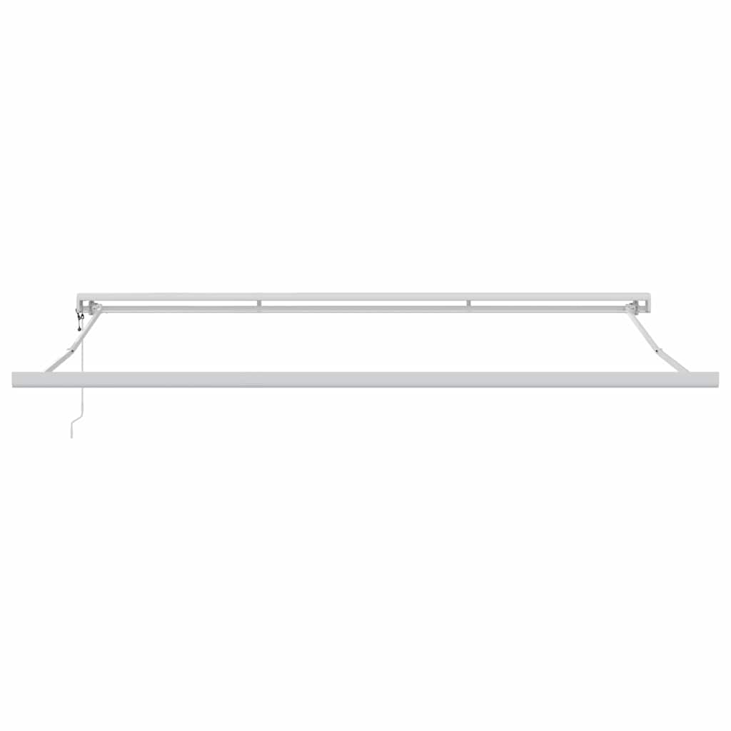 Behúzható napellenző Kék és fehér 500 × 300 cm Szövet, Fém