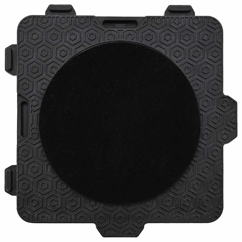 4 db fekete bútorgörgő emelővel, 13,5 x 13,5 x 4,2 cm, 300 kg