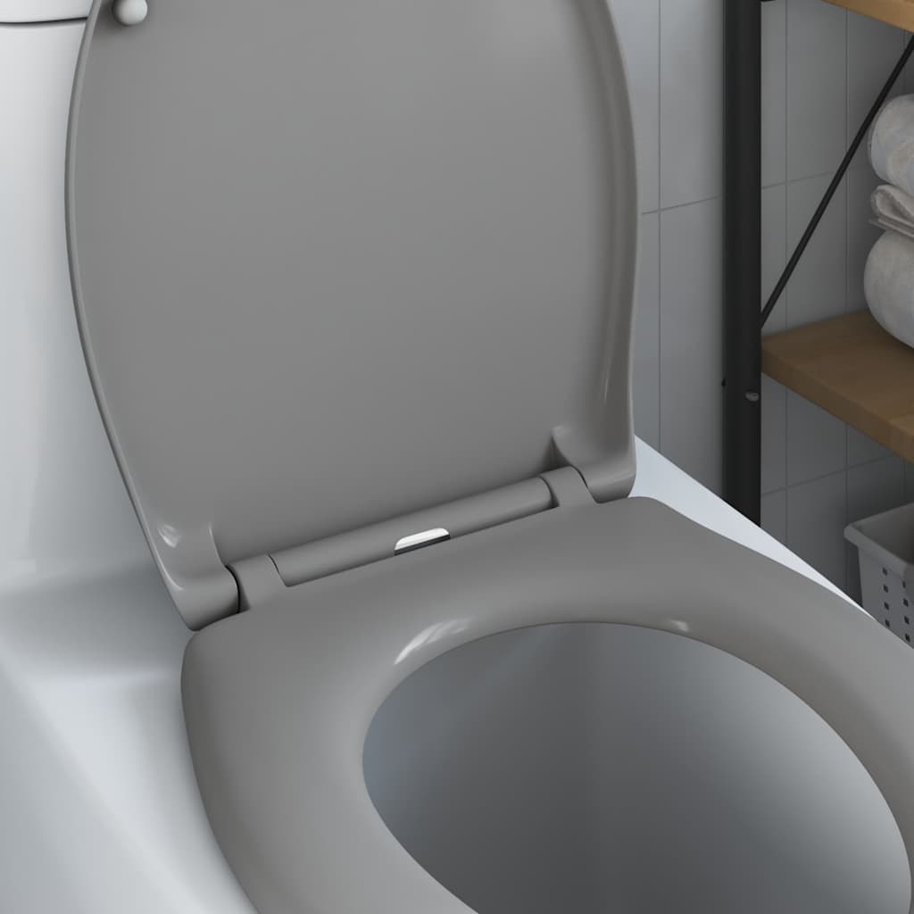 Gyorsan Levehető WC Ülőke Szürke 44.8 x 37.3 x 4.2 cm Duroplast