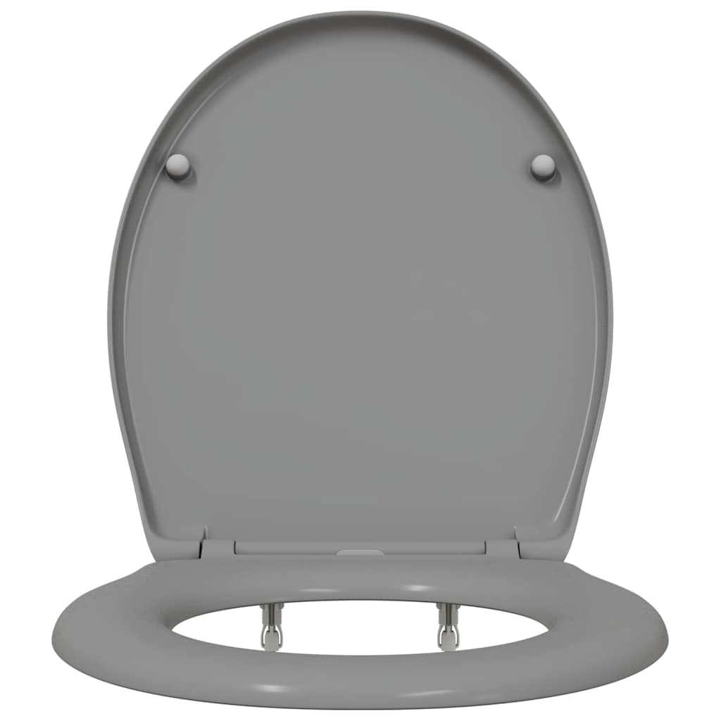 Gyorsan Levehető WC Ülőke Szürke 44.8 x 37.3 x 4.2 cm Duroplast