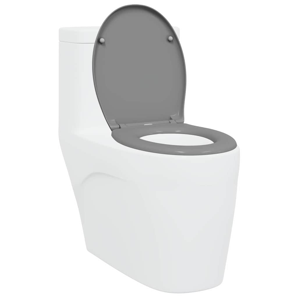 Gyorsan Levehető WC Ülőke Szürke 44.8 x 37.3 x 4.2 cm Duroplast