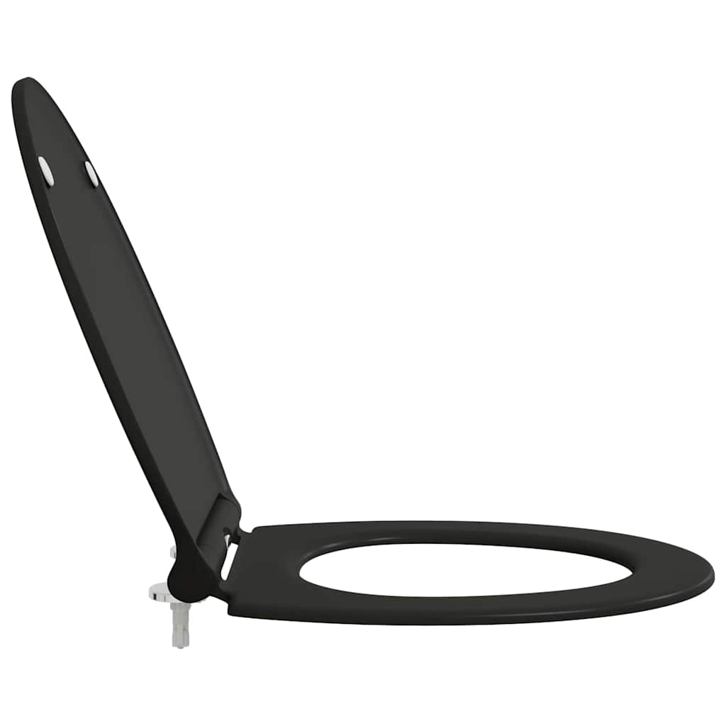 Gyorsan Levehető WC Ülőke Fekete 45.5 x 37.5 x 3.8 cm Duroplast