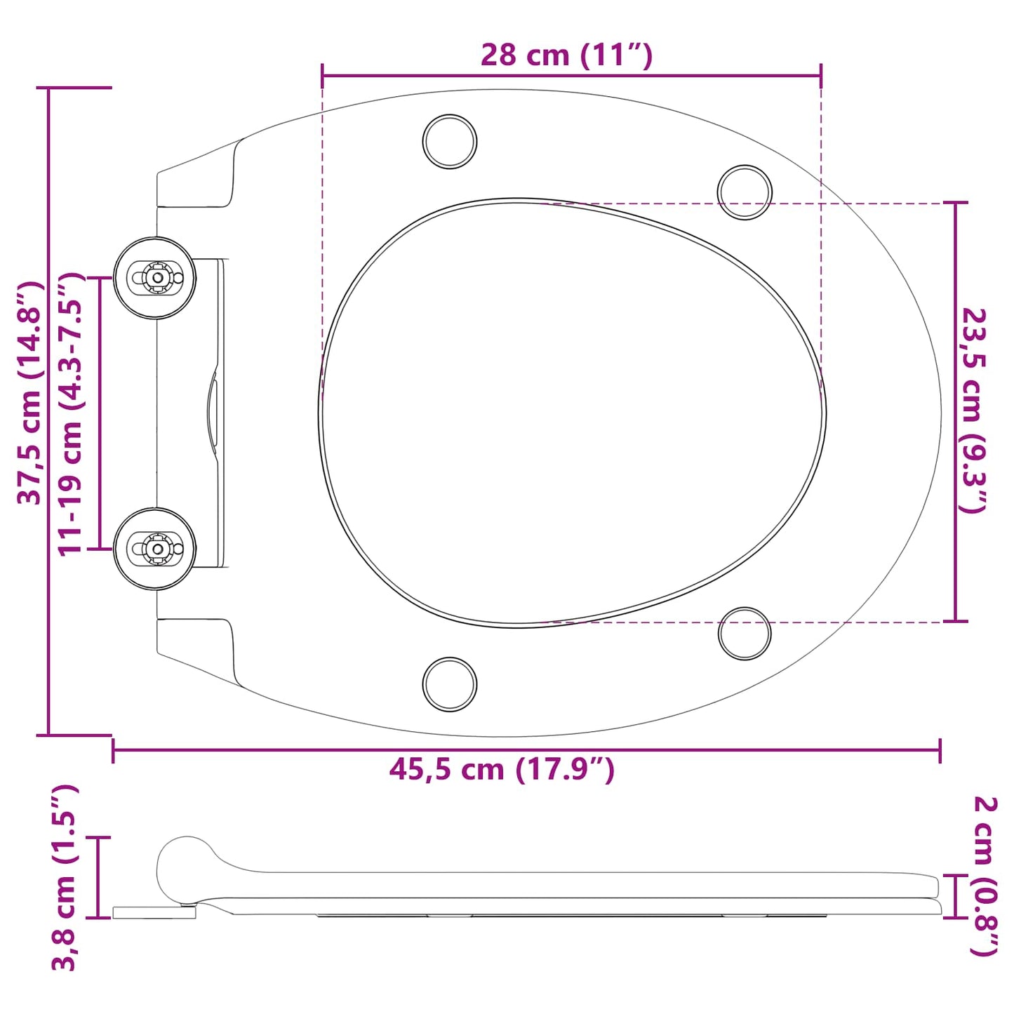 Gyorsan Leszedhető WC, ami Ülőkéhez illik Fehér