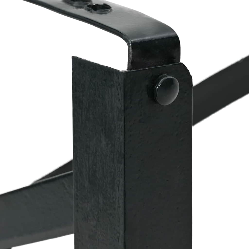 Sörasztal láb 2 pcs Fekete 39 x 3 x 75 cm Porszórt acél