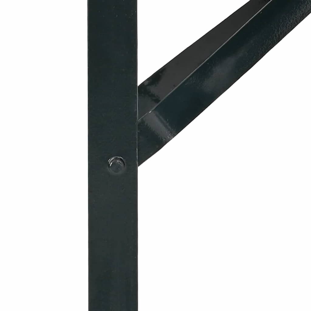 Sörasztal láb 2 pcs Fekete 39 x 3 x 75 cm Porszórt acél
